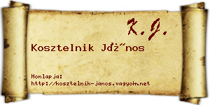 Kosztelnik János névjegykártya